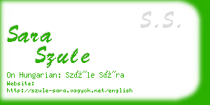 sara szule business card